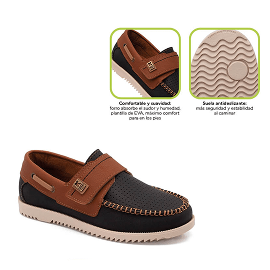 Mocasín Negro Kids Sider 2966