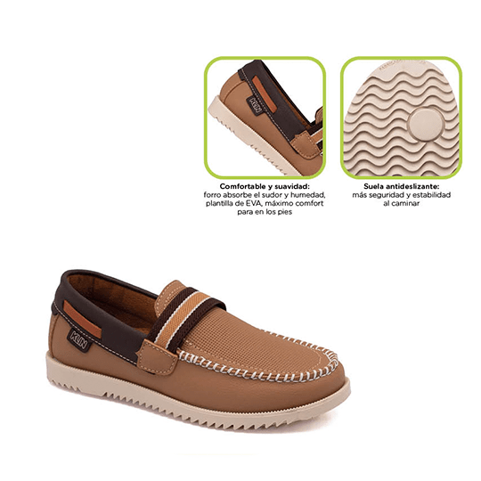 Mocasín Taupe Kids Sider 2966