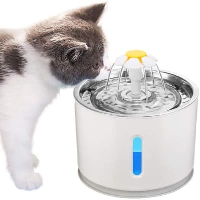 Pet Fountain® Fuente o Bebedero de Agua Electrica con Petalo 2.4 Litros1