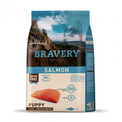 Bravery Large/Medium Puppy Salmon 12kg1