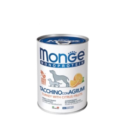 Lata Monge Perro Pavo Naranja 400 gr