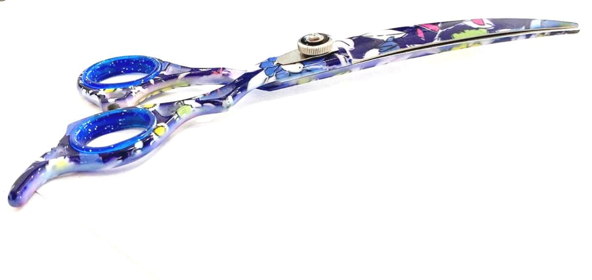 SET 4 TIJERAS PURPLE FLOWER | La Casa del Peluquero Canino