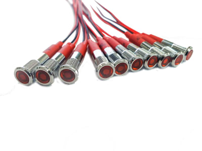 10 pcs Pre Cableado Diodos Led Luz Rojo