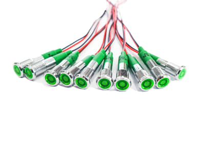 10 PCS PRE CABLEADO DIODOS LED LUZ VERDE