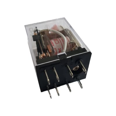 Minirele JZX, bob 220Vac, 2NA/NC, con indicador led