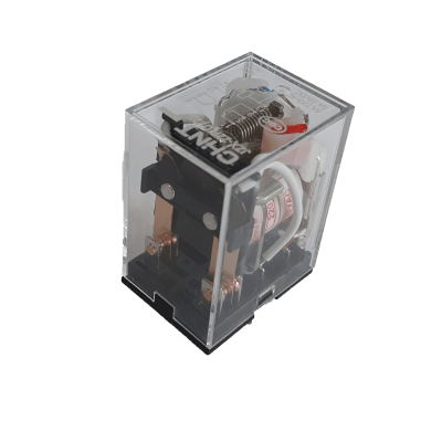 Minirele JZX, bob 220Vac, 2NA/NC, con indicador led