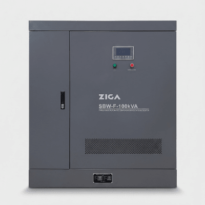 ESTABILIZADOR DE VOLTAJE TRIFÁSICO SBW F 100 KVA 80.000 WATTS ZIGA
