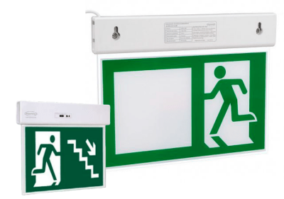 LETRERO DE SALIDA ESCALERA DOBLE CARA