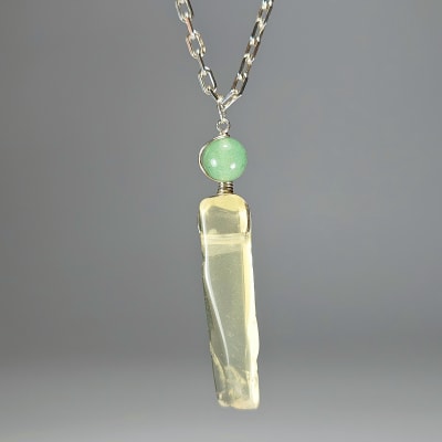 Colgante De Cuarzo Limón Y Aventurina Verde en Paleta1