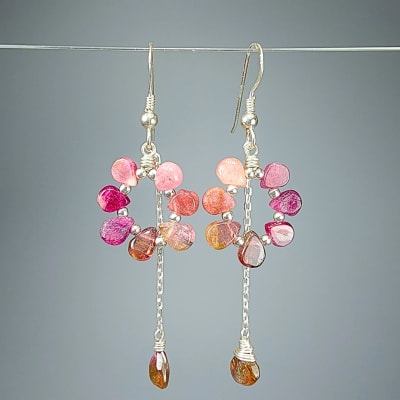 Aros Aureolas De Turmalina Multicolor