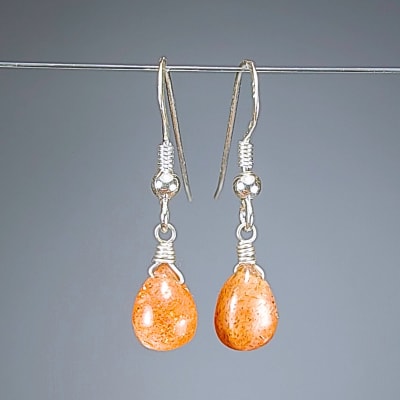 Aros De Piedra Sol en Gotas de 10 mm1