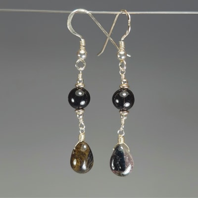 Aros De Turmalina Negra1