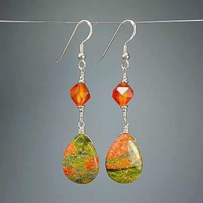 Aros De Unakita Y Cornalina