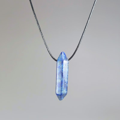 Biterminado Pulido De Lapislázuli Teñido Y Fantasía Plateada1