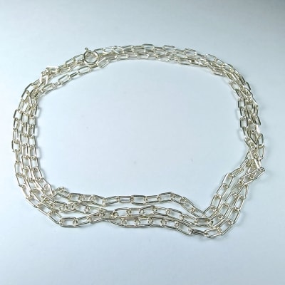 Cadena Rectangular De 4 Mm 70 cm