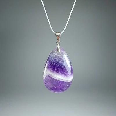 Colgante De Cuarzo Amatista Violeta en Gota1