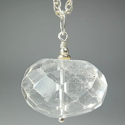 Colgante De Cuarzo Cristal en Cristal Prismático