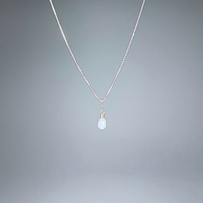 Colgante Mini De Ópalo Noble Amarillo en Gota de 5 mm