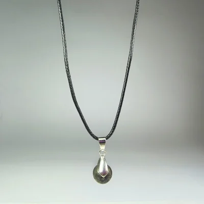 Colgante Perla De Pirita Y Fantasía Plateada de 10 mm