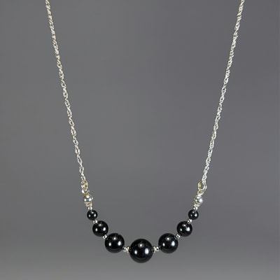 Collar Cuerpo De Turmalina Negra de 46 cm1