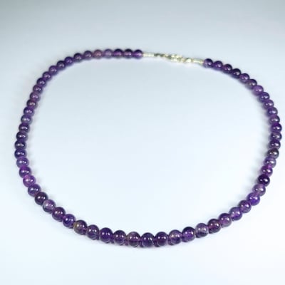 Collar De Cuarzo Amatista Violeta de 42 cm1