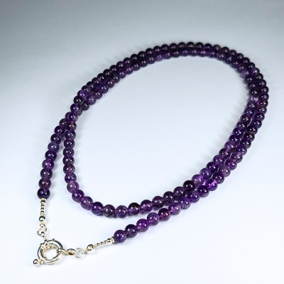 Collar De Cuarzo Amatista Violeta de 83 cm1