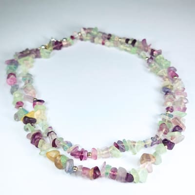 Collar De Fluorita Multicolor de 77 cm1