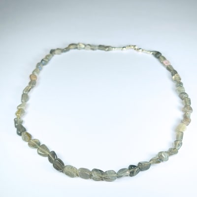 Collar De Labradorita Gris de 42 cm