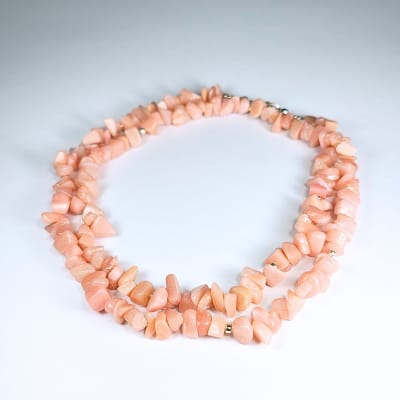 Collar De Ópalo Rosado de 76 cm
