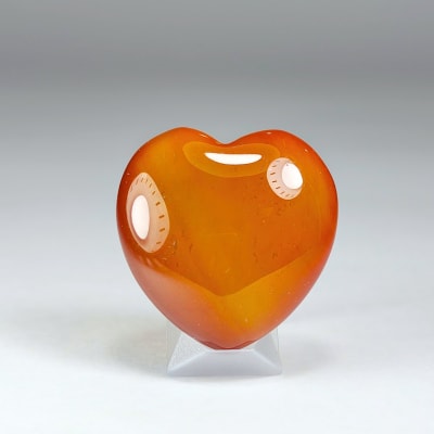 Corazón De Ágata Cornalina de 3 cm1