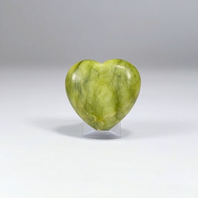 Corazón De Serpentina Verde Oscuro de 3 cm