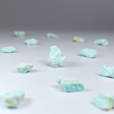 Cristal Geométrico De Turquesa de 1 cm