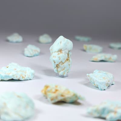 Cristal Geométrico De Turquesa de 2.5 cm