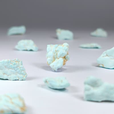 Cristal Geométrico De Turquesa de 2 cm