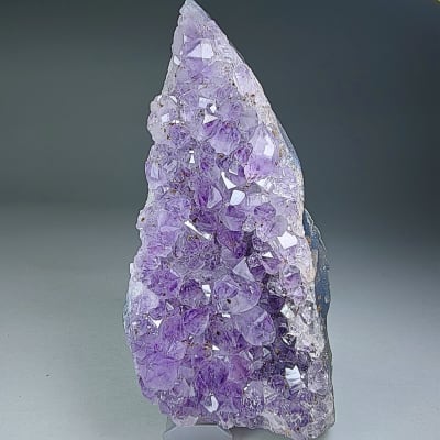 Drusa De Calcedonia Azul Y Cuarzo Amatista Lila de 11.8 X 6 cm1