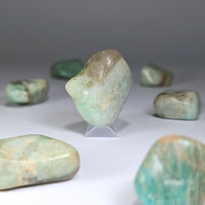 Gema De Amazonita Calipso Y Cuarzo Ahumado de 3.5 cm