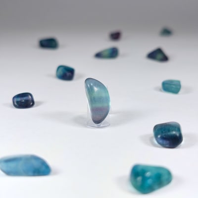 Gema De Fluorita Azul de 1 cm