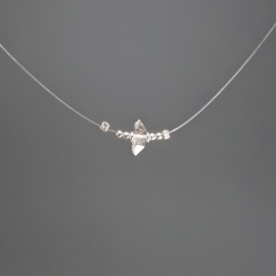 Hilo Invisible De Cuarzo Herkimer Y Antracita1