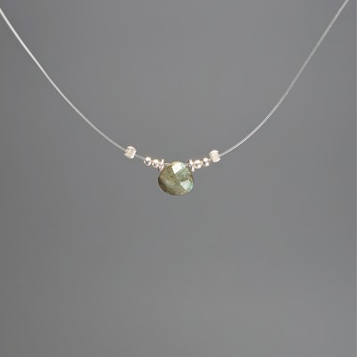 Hilo Invisible De Labradorita Verde3