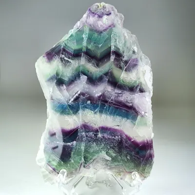 Lámina De Fluorita Multicolor de 12.5 cm