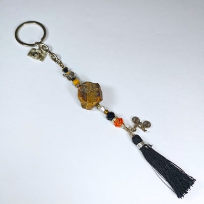 Llavero Trozo Bruto De Ojo De Tigre