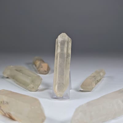 Maestro Biterminado De Cuarzo Blanco de 6 cm