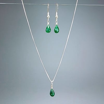 Mini Conjunto De Aventurina Verde Oscuro de 8 mm