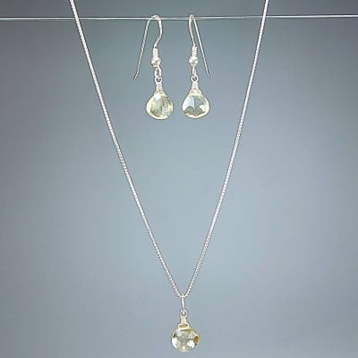 Mini Conjunto De Cuarzo Limón de 8 mm