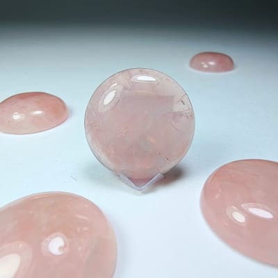 Ombliguera De Cuarzo Rosa de 2 cm