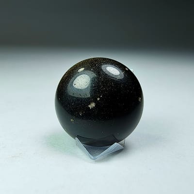 Ombliguera De Obsidiana Con Destellos Dorados de 1.6 cm1