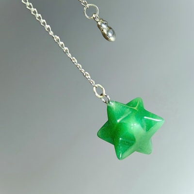 Péndulo Merkabá De Aventurina Verde de 30 mm
