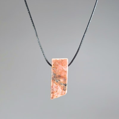 Paleta De Rodonita Negra Y Fantasía Plateada