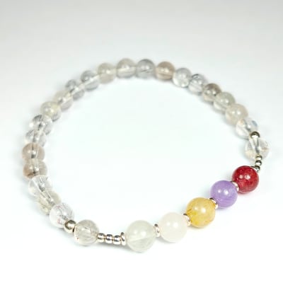 Pulsera 6 Cuarzos en Perlas desde 5 mm