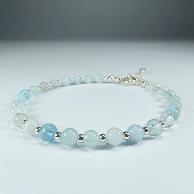 Pulsera Con Broche De Aguamarina1